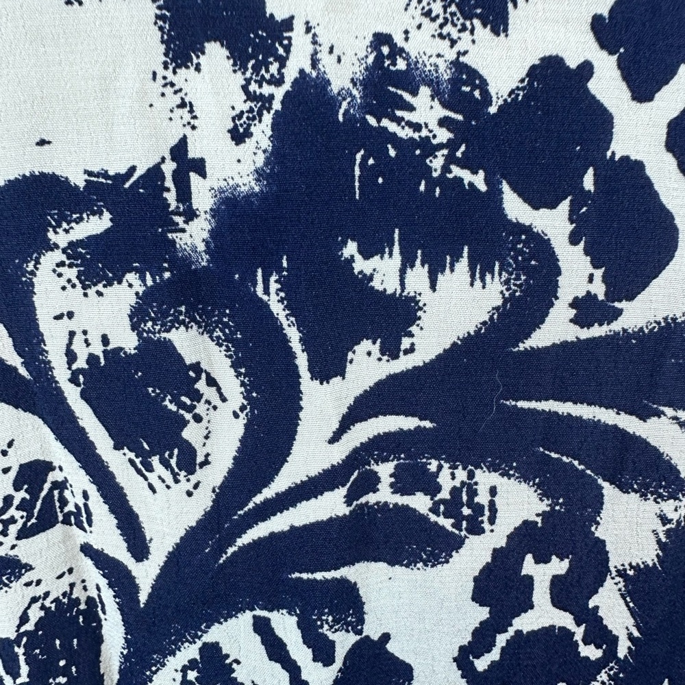 🆕 Zara Basic blue and white print long sleeve tunic top size large - Picture 8 of 10